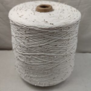 BEAD SEGUIN YARN, 100% хлопок, цвет белоснежный с пайетками