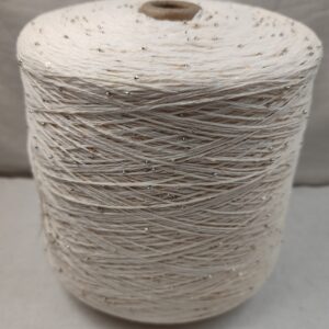 BEAD SEGUIN YARN, 100% хлопок, цвет АР083 молочный-серебро с пайетками