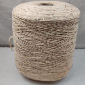 BEAD SEGUIN YARN, 100% хлопок, цвет АР077 крем-брюле с пайетками