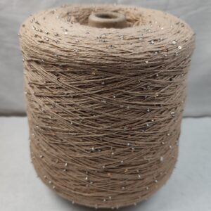 BEAD SEGUIN YARN, 100% хлопок, цвет АР091 тауп-беж с пайетками