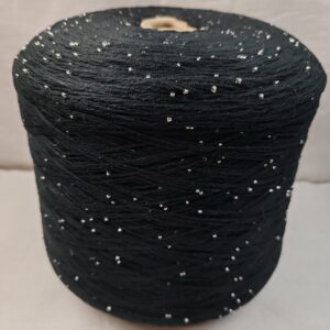 BEAD SEGUIN YARN, 100% хлопок, цвет АР087 черный с пайетками