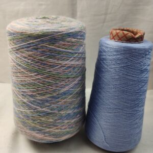 MING HAO MENCA 700м/100г, 60% норка (ангора), 20% шерсть, 20% ПА, цвет малахит-пудра-василек